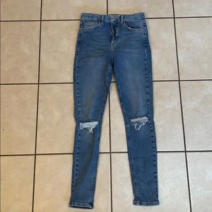 Skinny distressed TOP SHOP Jamie high waste jeans